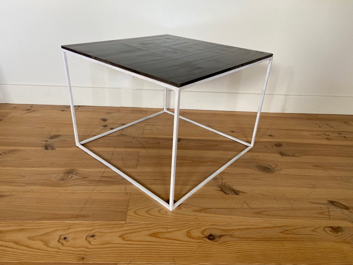 Square Slate Coffee Table Or Side Table.-photo-2