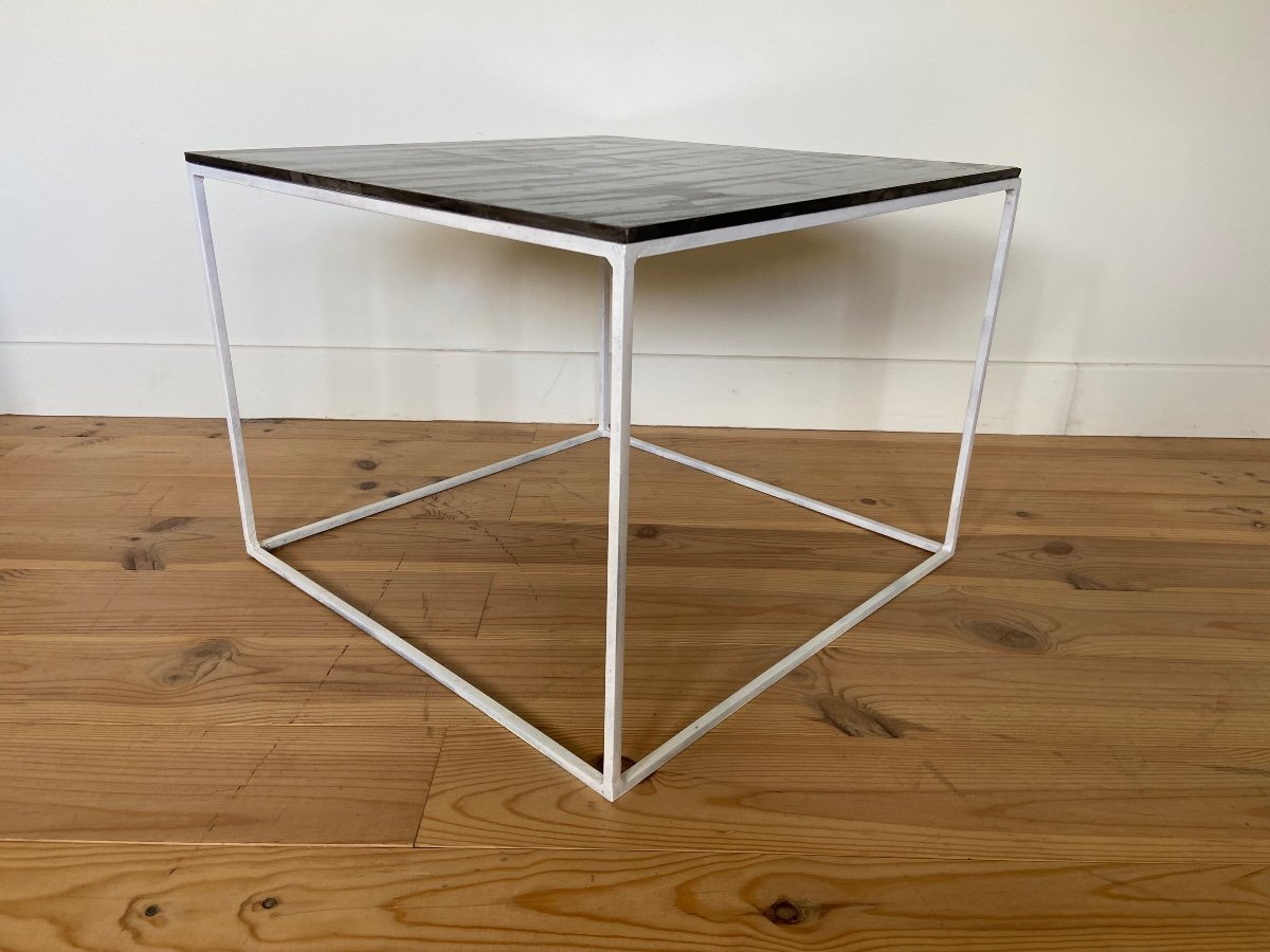 Square Slate Coffee Table Or Side Table.-photo-1