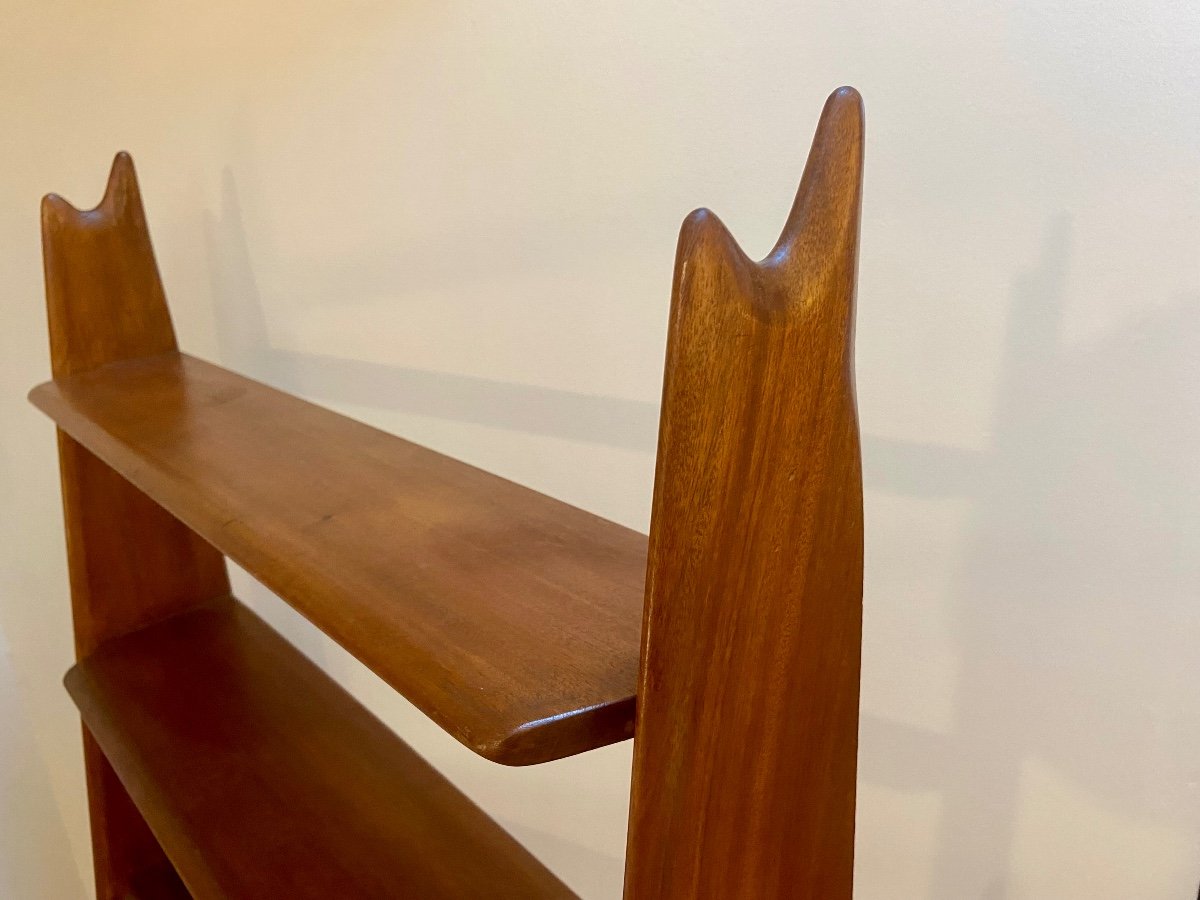 Mahogany Shelf By Pierre Cruège, France, Circa 1950.-photo-4