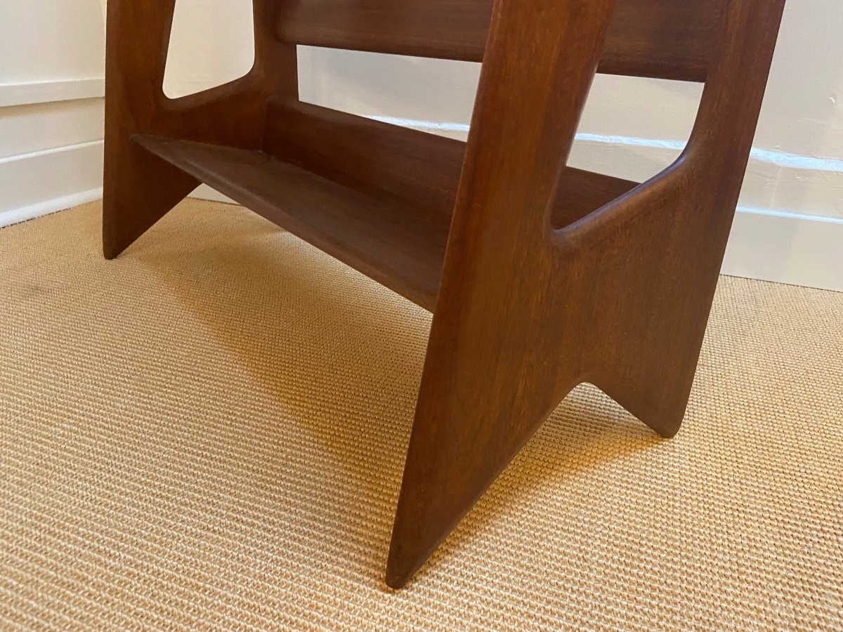 Mahogany Shelf By Pierre Cruège, France, Circa 1950.-photo-4