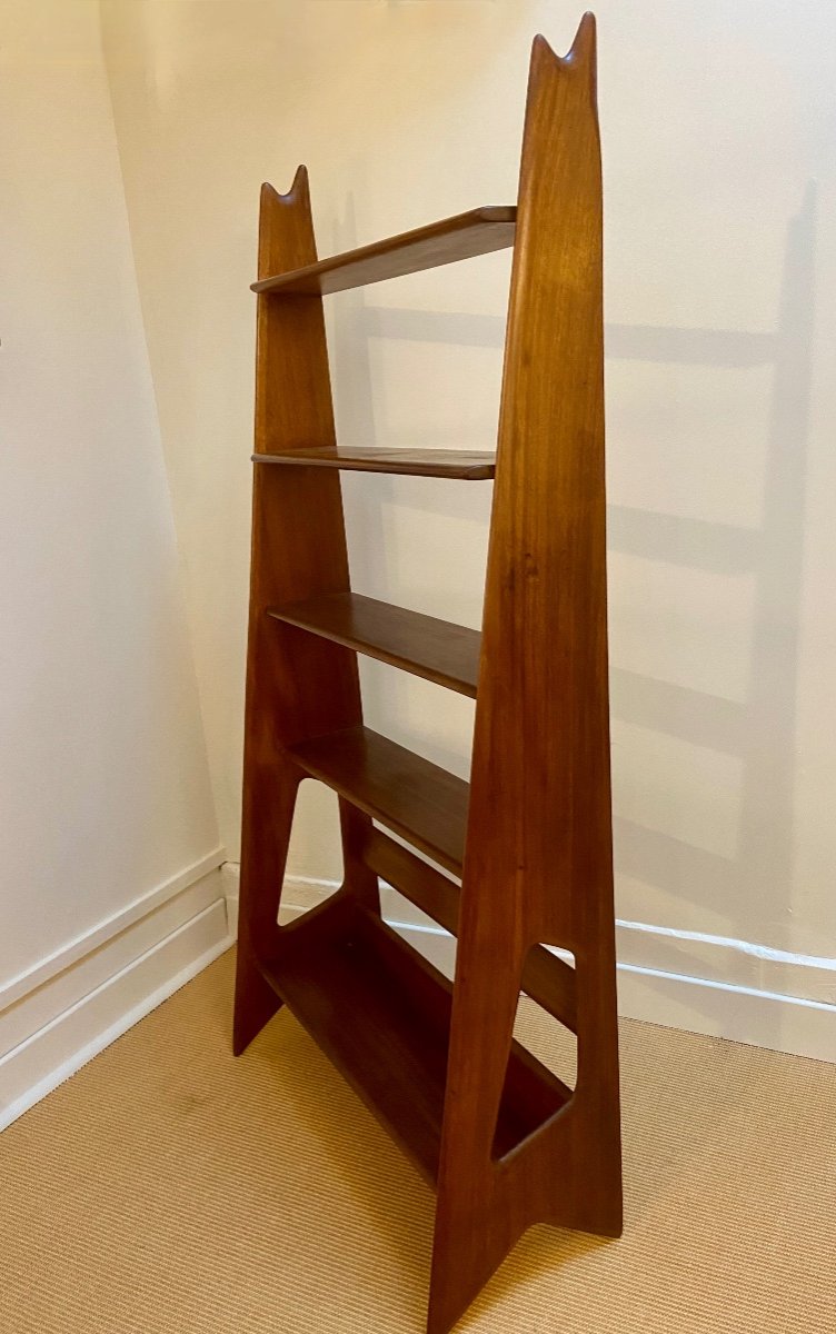 Mahogany Shelf By Pierre Cruège, France, Circa 1950.