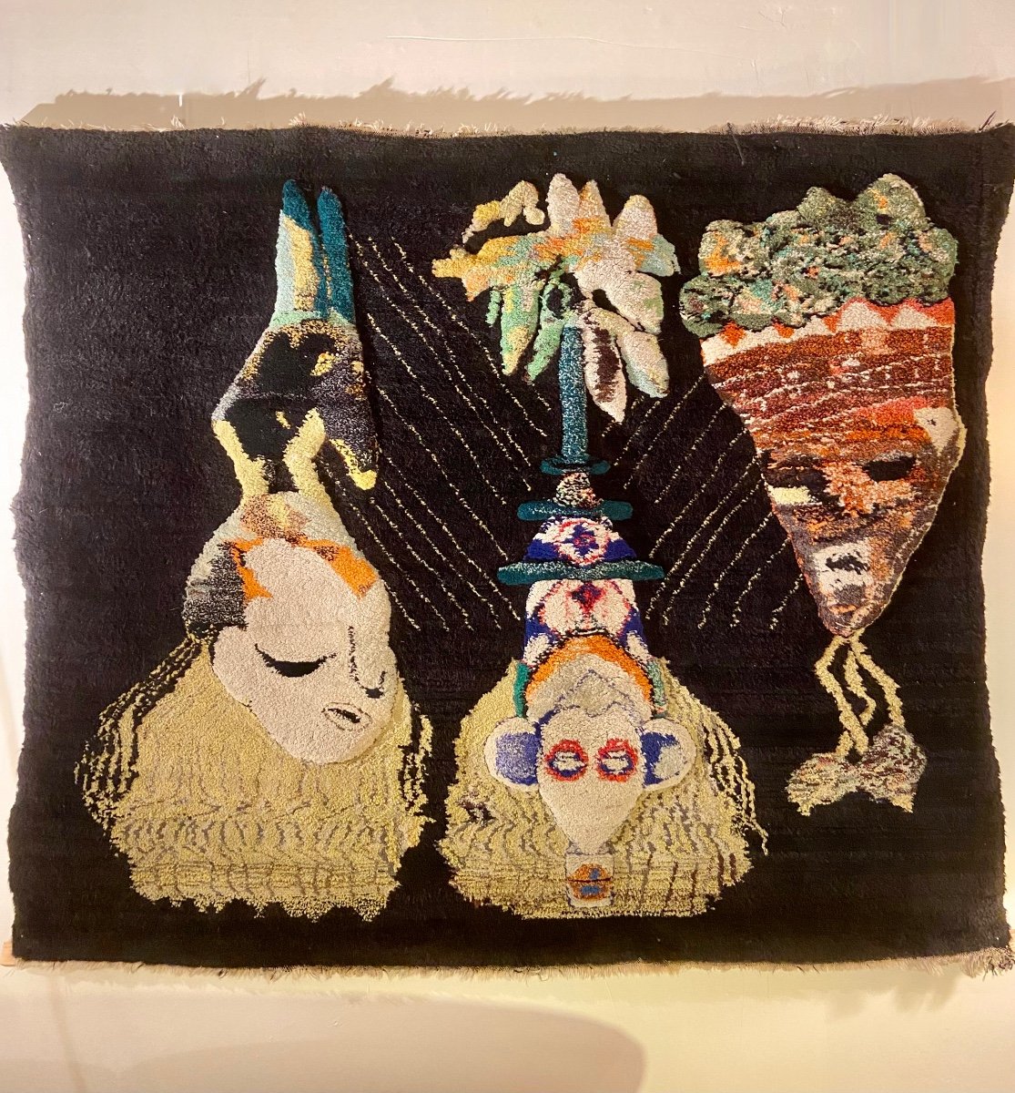 High-warp Tapestry Decorated With Three Grotesque Figures, Circa 1960/1970.