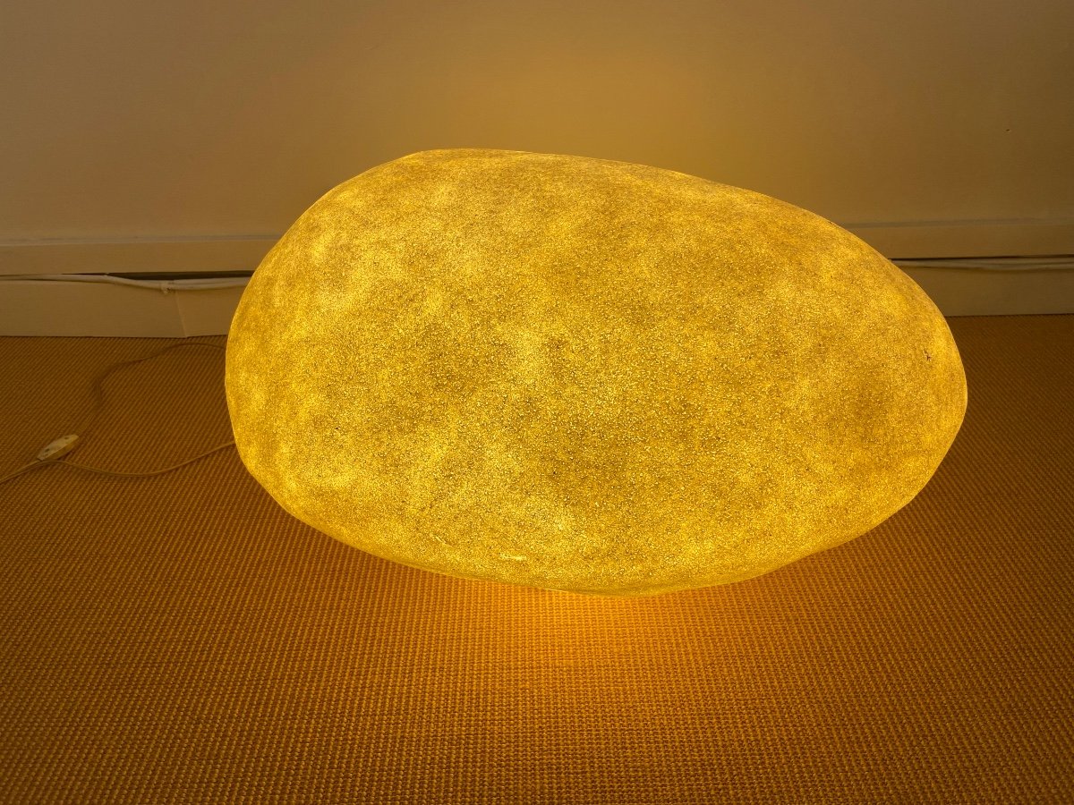 Large Pebble Lamp "dora" By André Cazenave, Atelier A, Circa 1970-photo-2