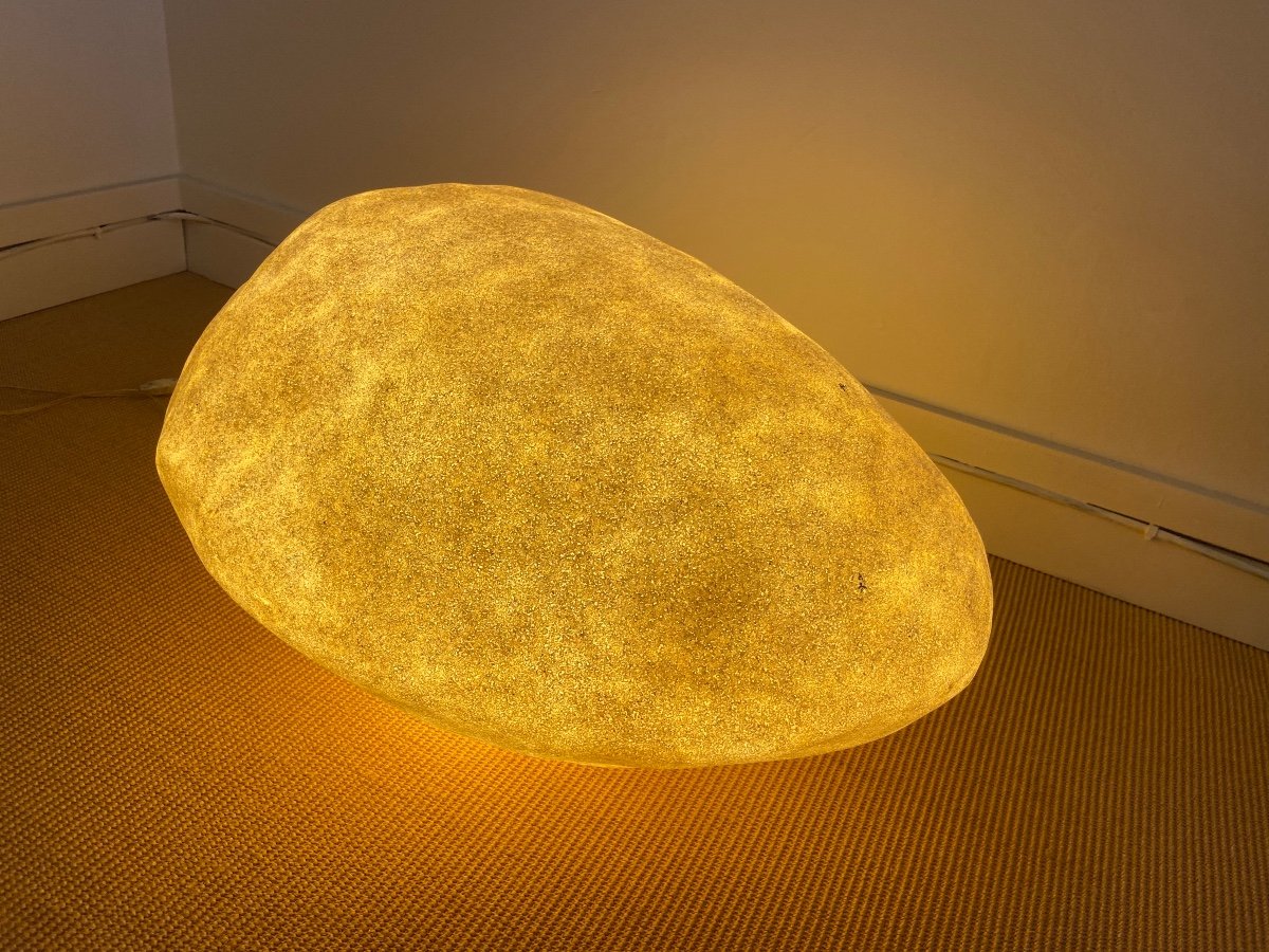 Large Pebble Lamp "dora" By André Cazenave, Atelier A, Circa 1970-photo-1