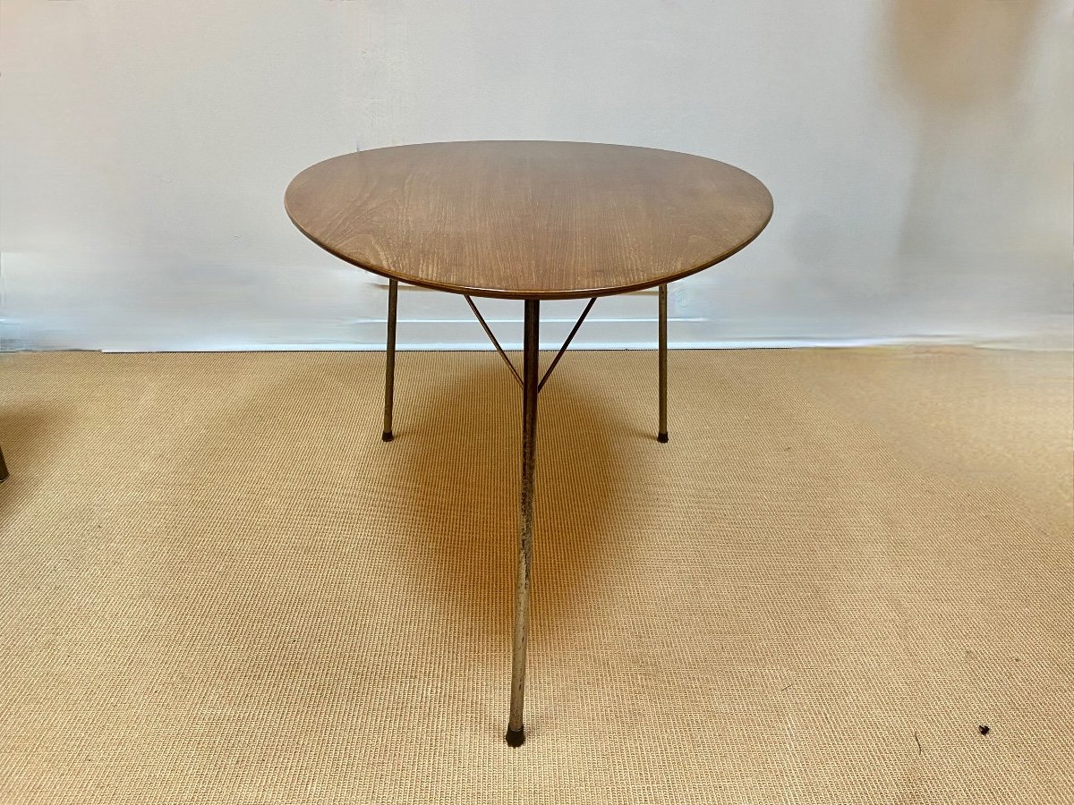 Tripod Teak Table By Arne Jacobsen For Fritz Hansen, Circa 1950.-photo-2