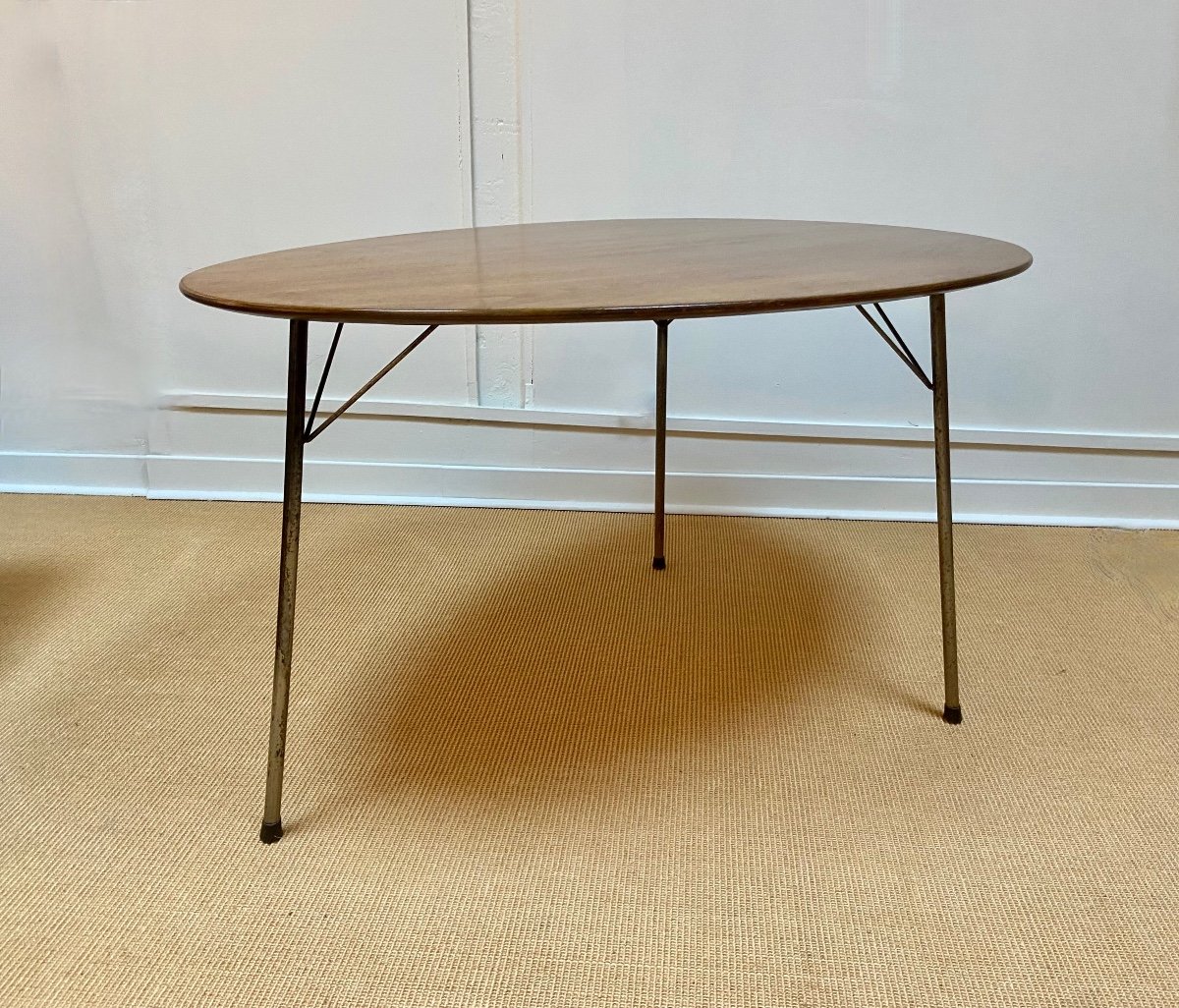 Tripod Teak Table By Arne Jacobsen For Fritz Hansen, Circa 1950.-photo-2