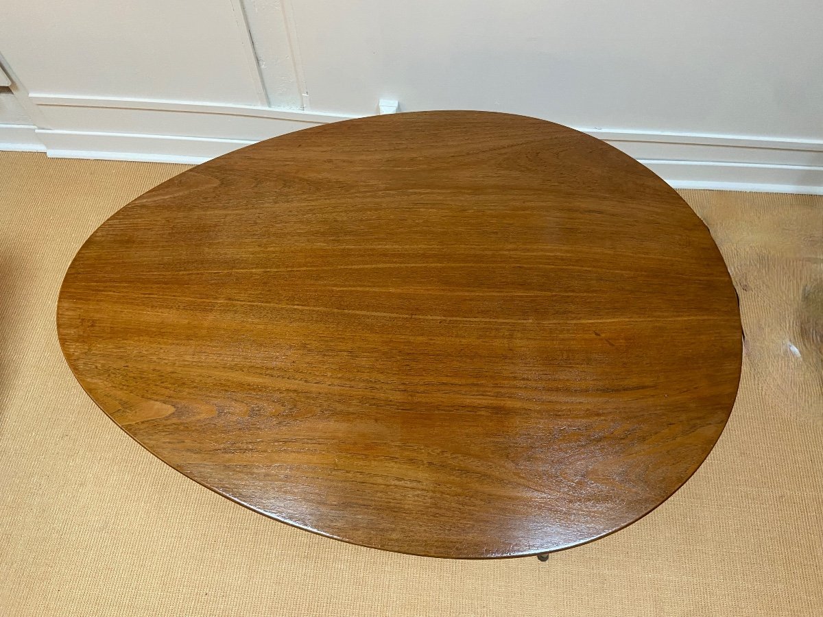 Tripod Teak Table By Arne Jacobsen For Fritz Hansen, Circa 1950.-photo-5