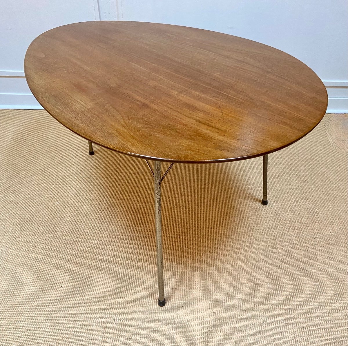 Tripod Teak Table By Arne Jacobsen For Fritz Hansen, Circa 1950.-photo-6