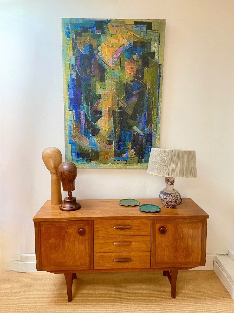 Small Teak Sideboard From The 60s.-photo-4