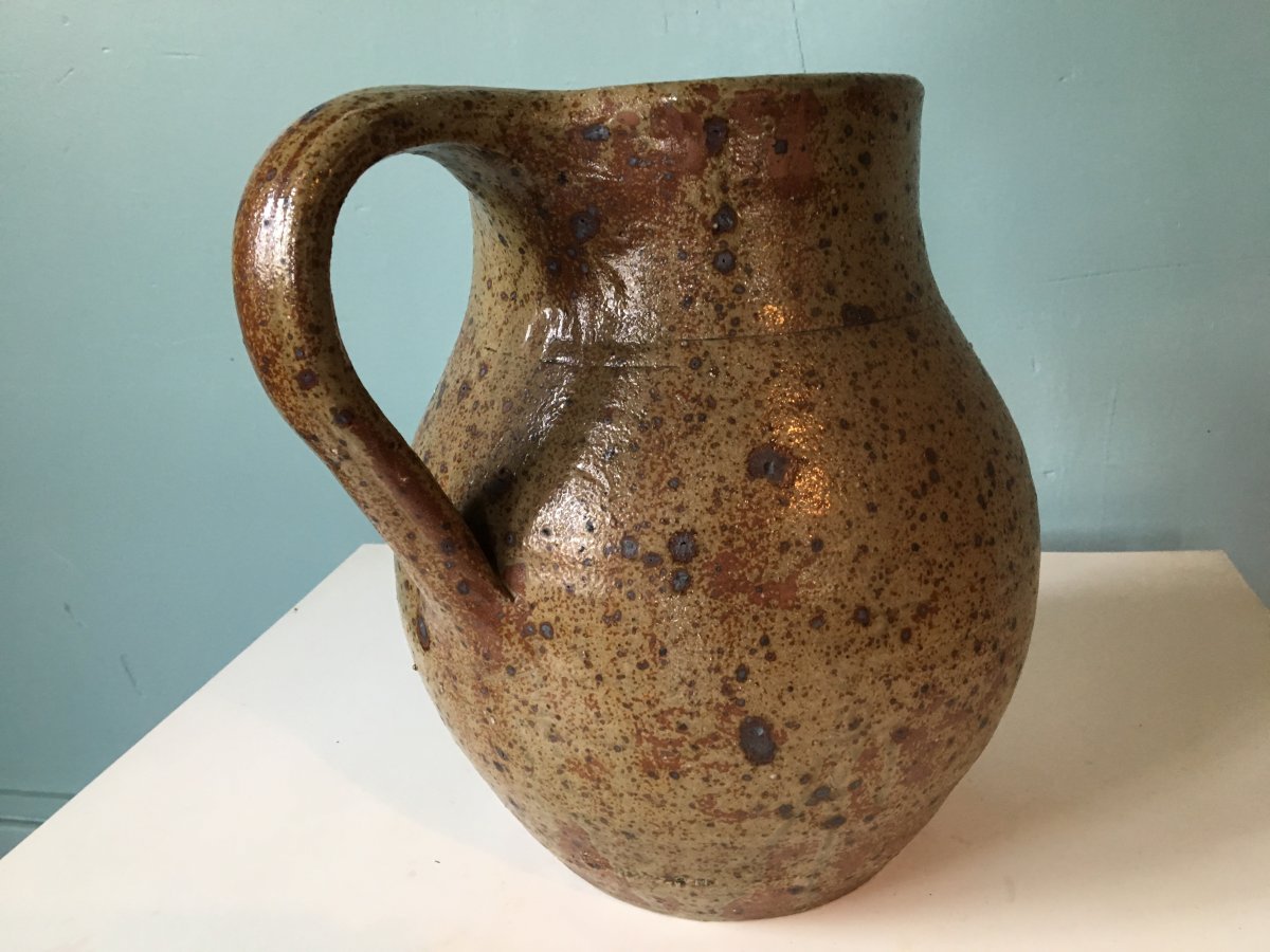 Ghent Pitcher In Pyritic Sandstone Signed Baudard, 1960s-photo-4