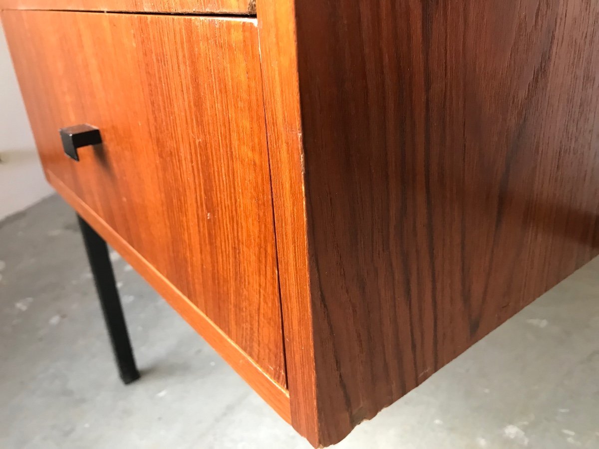 Teak Desk In The Style Of Jacques Hitier, Circa 1950.-photo-7