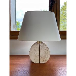 Travertine Lamp, Circa 1970.