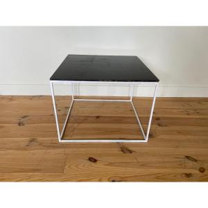 Table basse ou table d'appoint  carrée en ardoise.