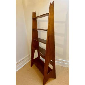 Mahogany Shelf By Pierre Cruège, France, Circa 1950.