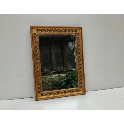 Rectangular Mirror In Gilded Wood.
