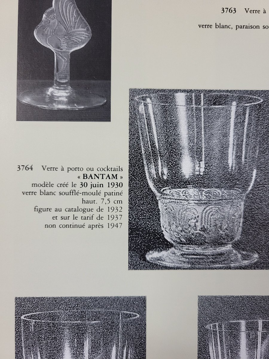 René LALIQUE, verre à Porto ou à cocktails "BANTAM".-photo-2