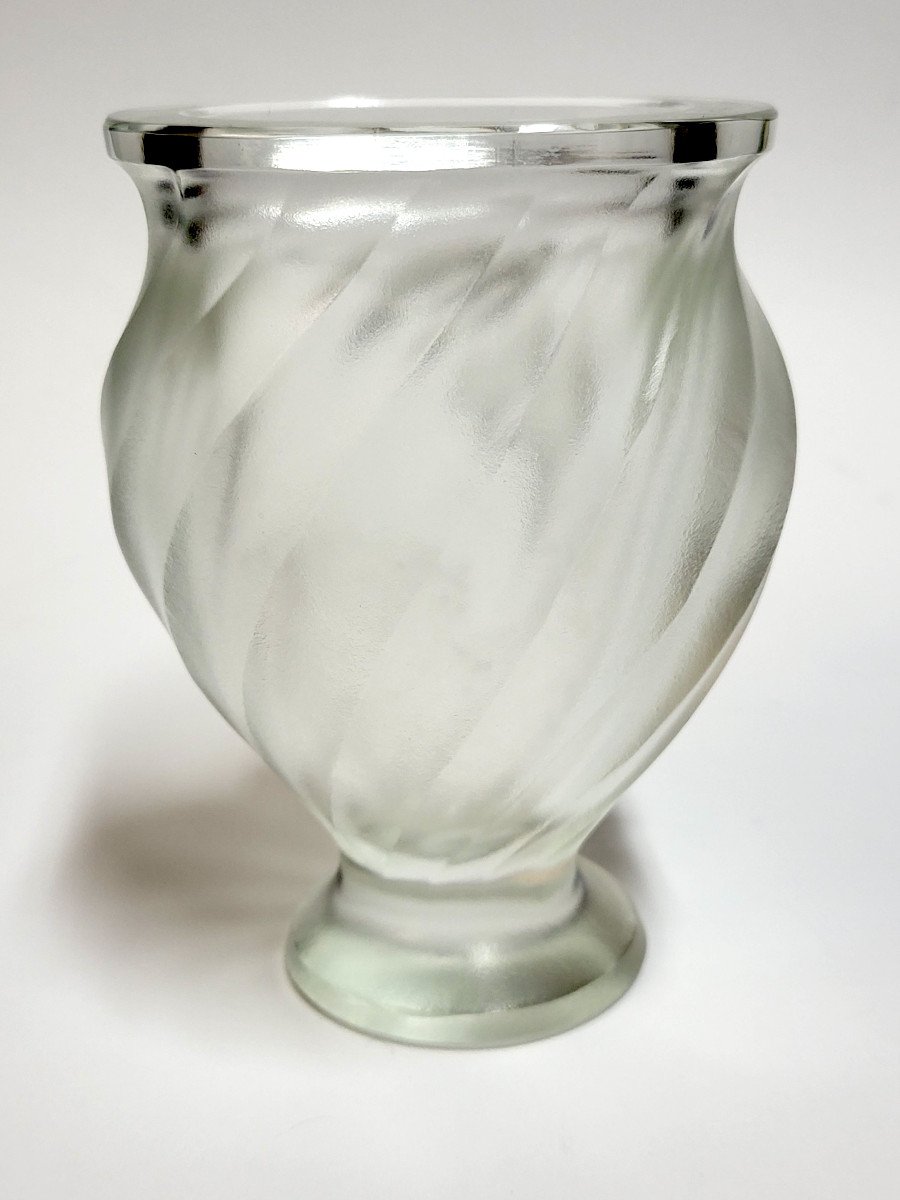 Marie-claude LALIQUE, vase "Rosine" en verre opalescent.-photo-3