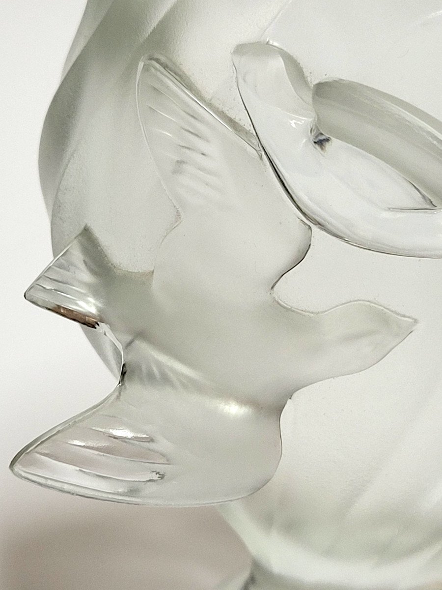 Marie-claude LALIQUE, vase "Rosine" en verre opalescent.-photo-1