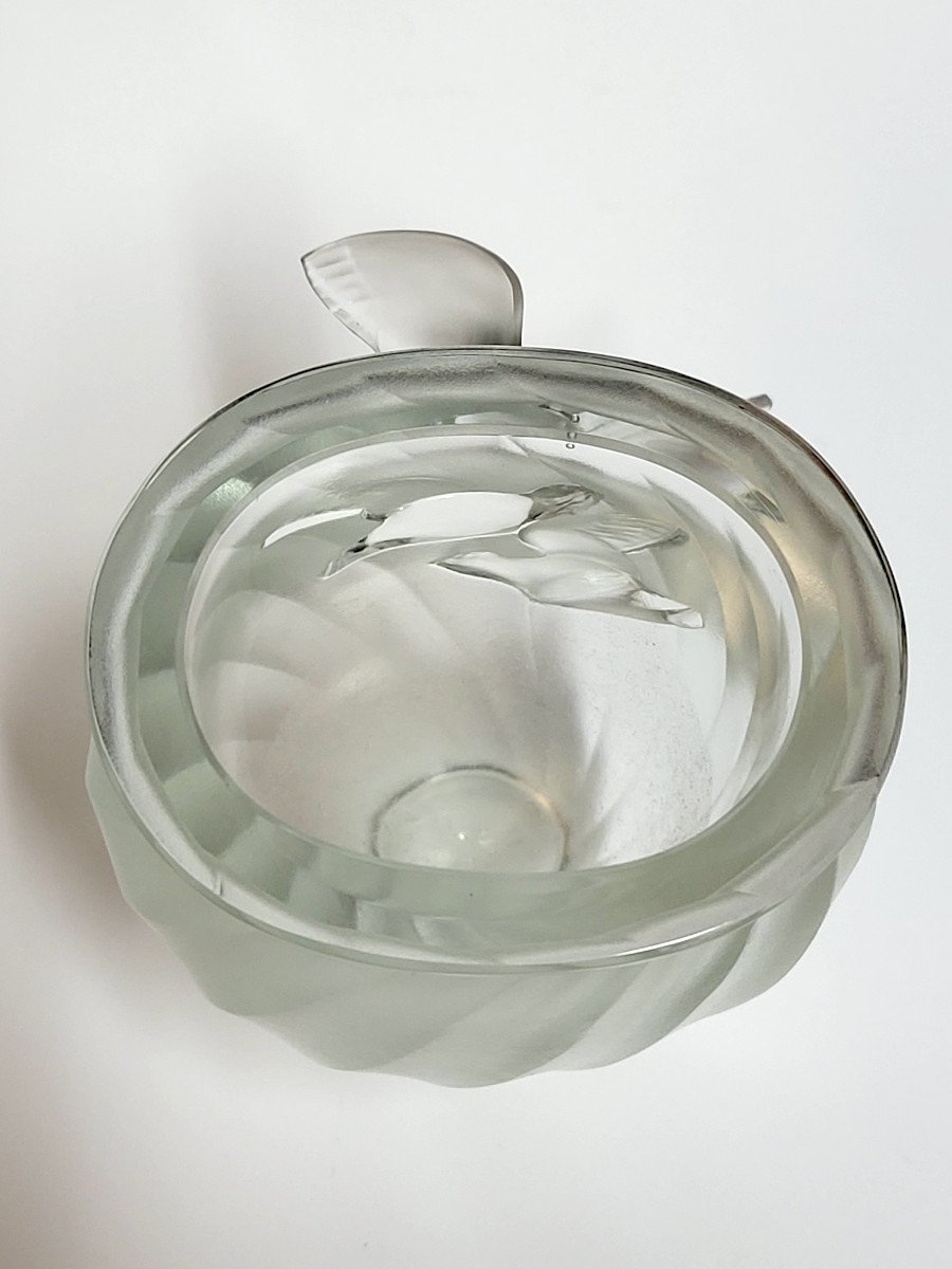 Marie-claude LALIQUE, vase "Rosine" en verre opalescent.-photo-3