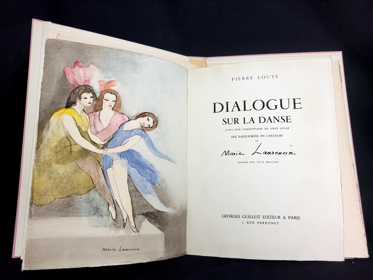 Marie LAURENCIN &  Pierre LOUYS, dialogue sur la danse, Paris, Guillot 1949