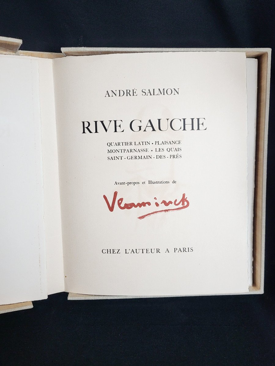 Vlaminck (maurice De) & Salmon (andré). Rive Gauche, Paris, Chez l'Auteur, 1951.-photo-2