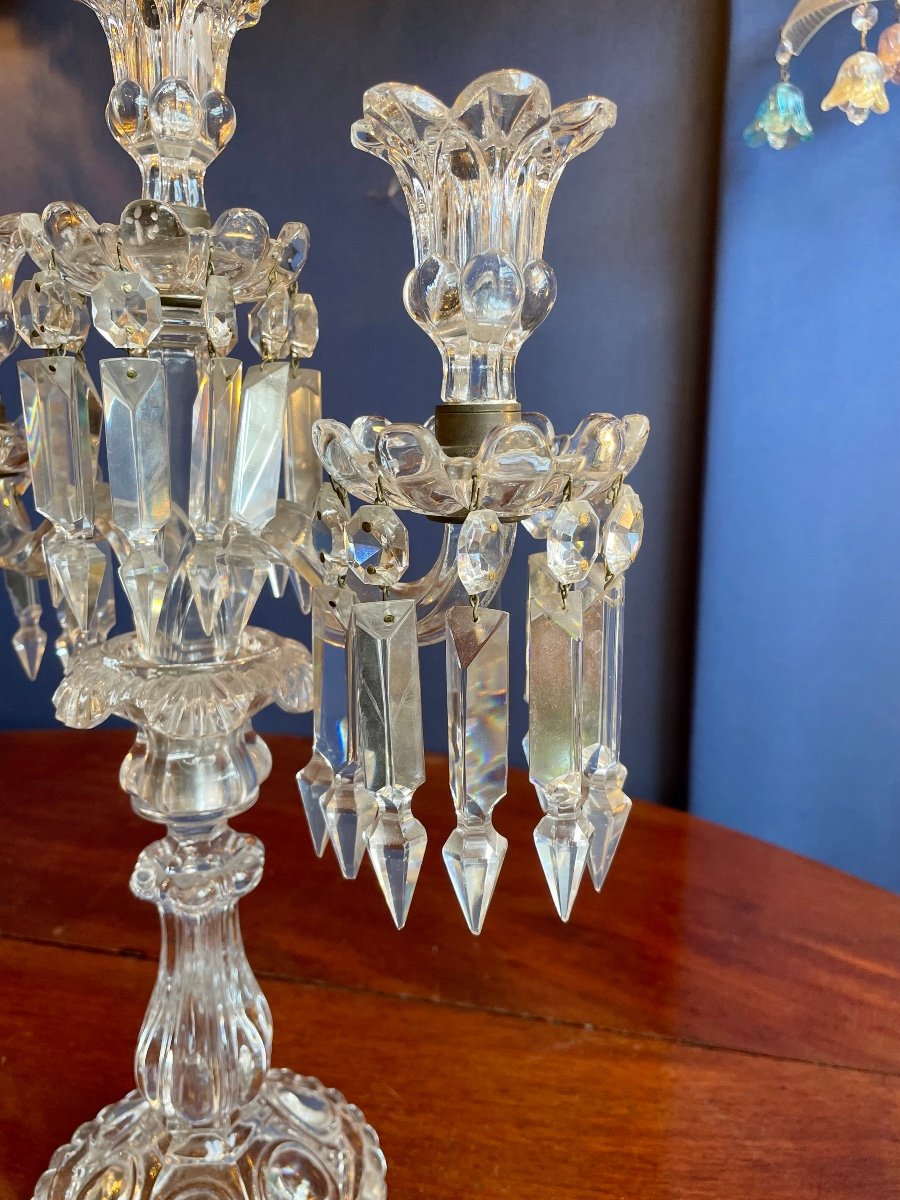 Pair Of Baccarat Candelabras -photo-2