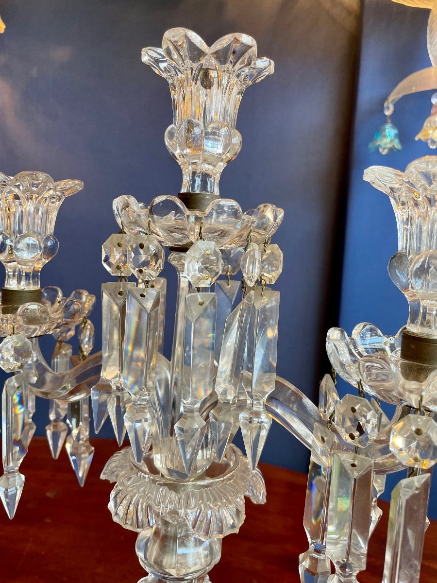 Pair Of Baccarat Candelabras -photo-4