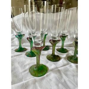 "verres Daum " Flûtes 