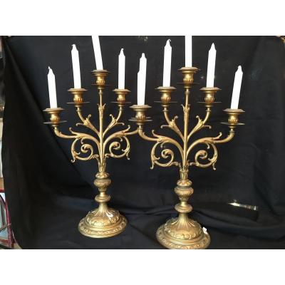 Chandelier Candelabra Pair