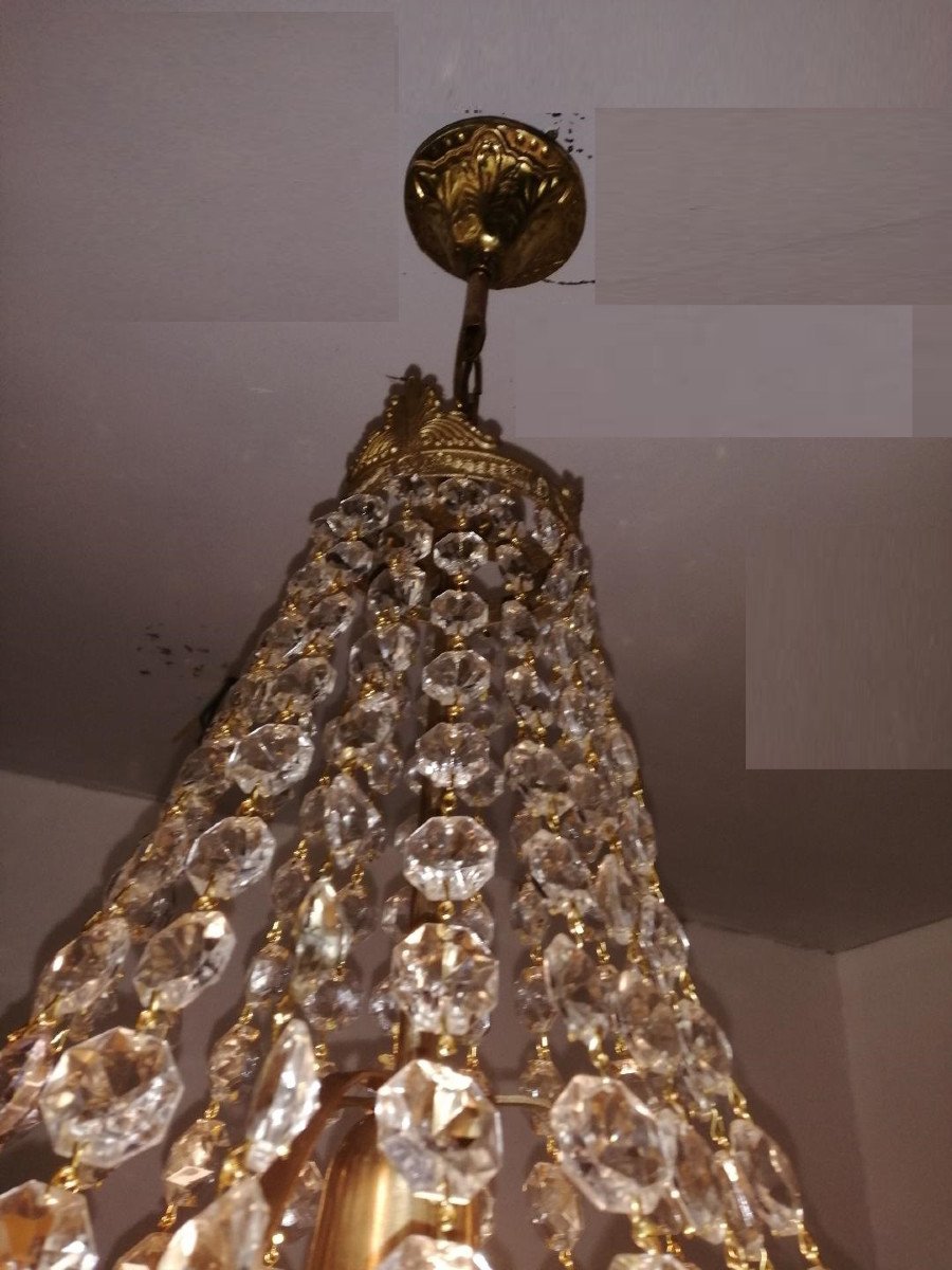 Hot Air Balloon Chandelier In Bronze And Crystal-photo-2