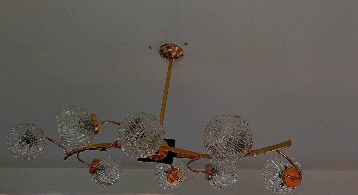 Large Maison Arlus Chandelier 1940s/1950s-photo-7