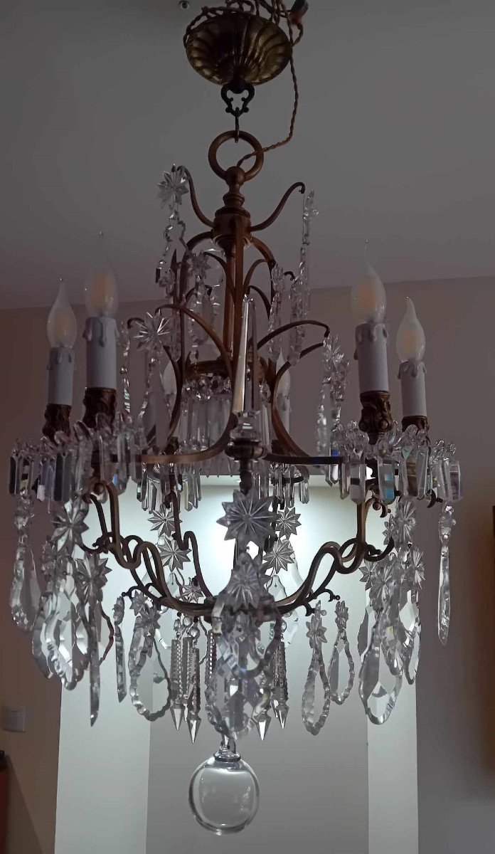 Large Crystal Chandelier Period 1st Half Of 20th Century.-photo-1