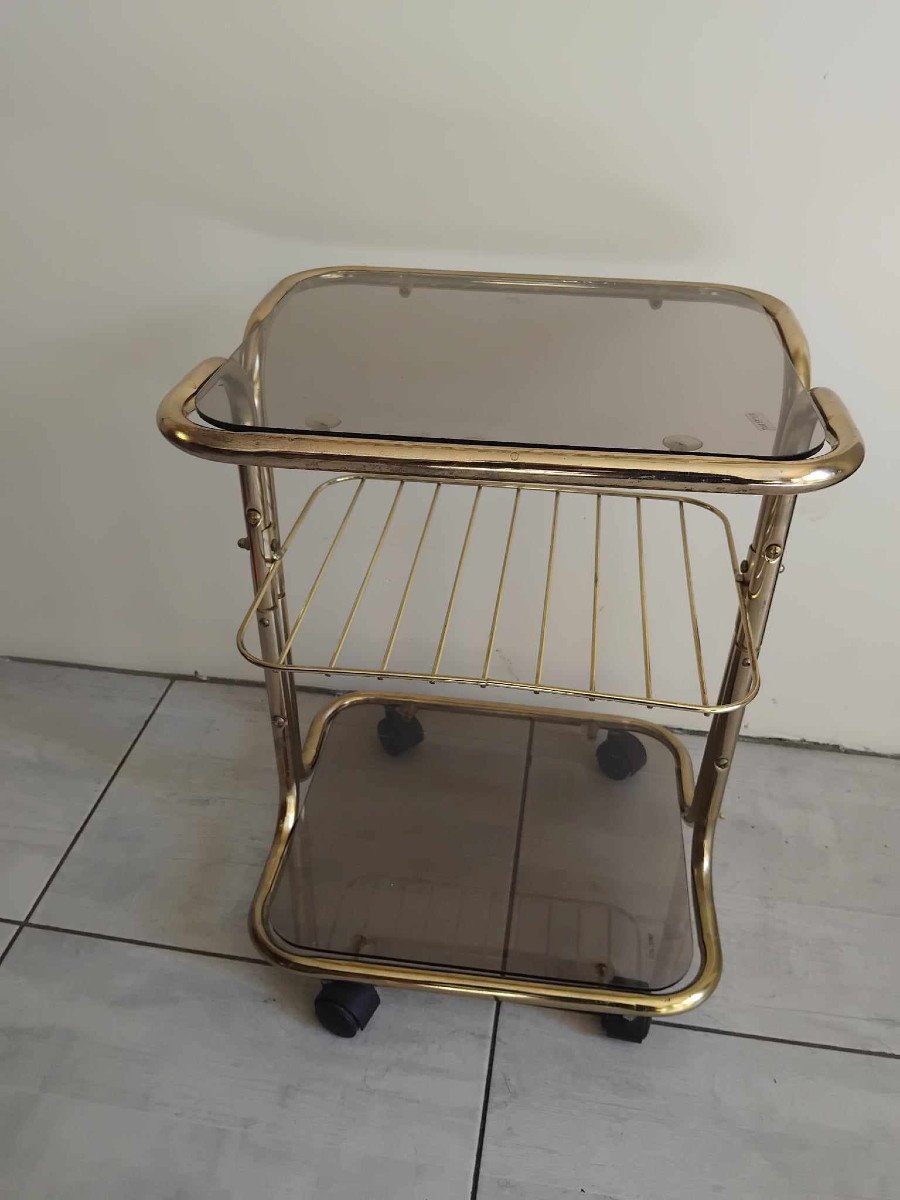 70s Rolling Side Table