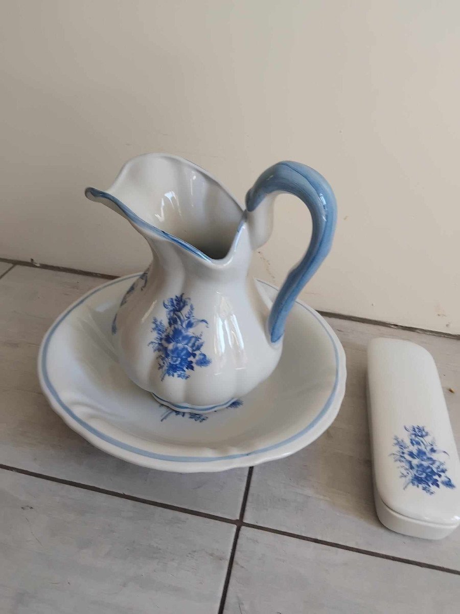 20th Century Toilet Set Signed Delft-photo-4