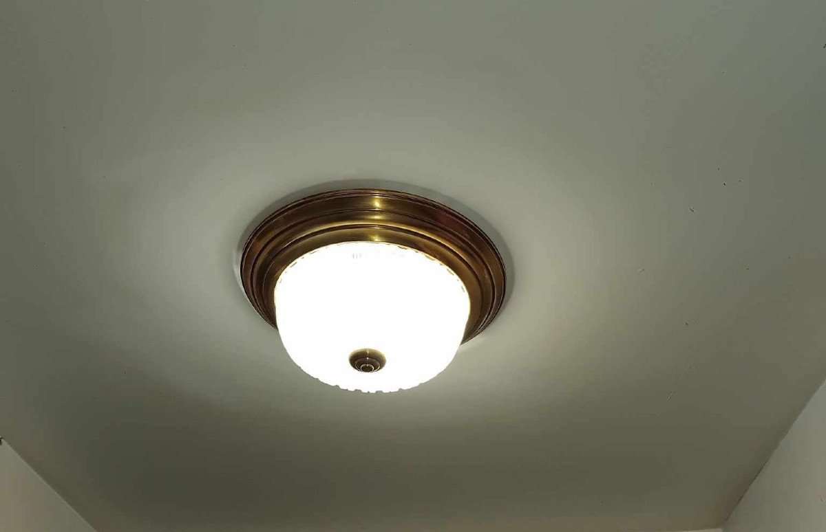 20th Century Neoclassical Style Round Ceiling Light-photo-1