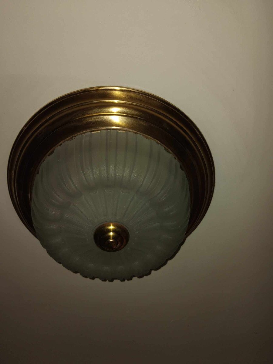 20th Century Neoclassical Style Round Ceiling Light-photo-3