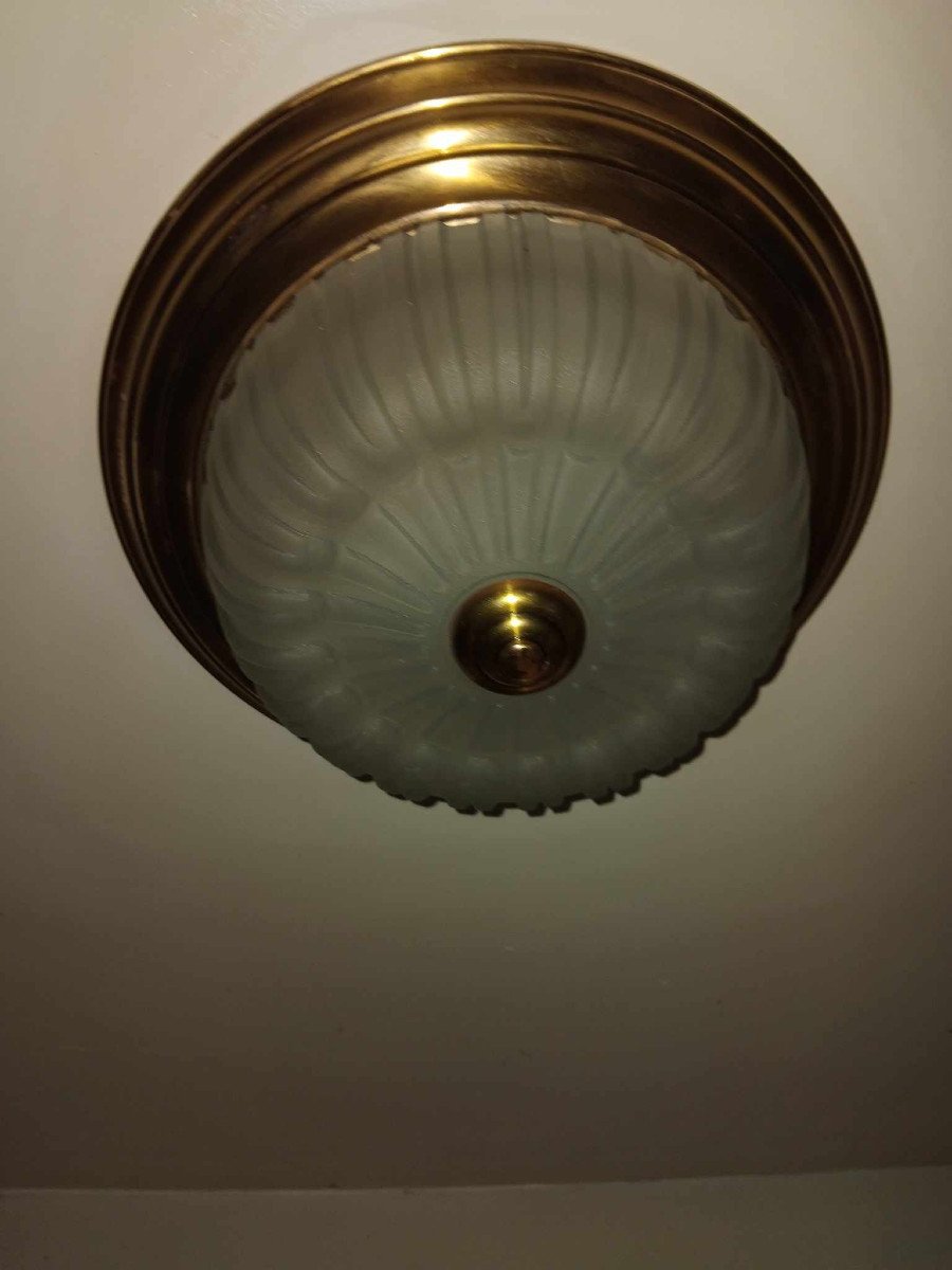 20th Century Neoclassical Style Round Ceiling Light-photo-4