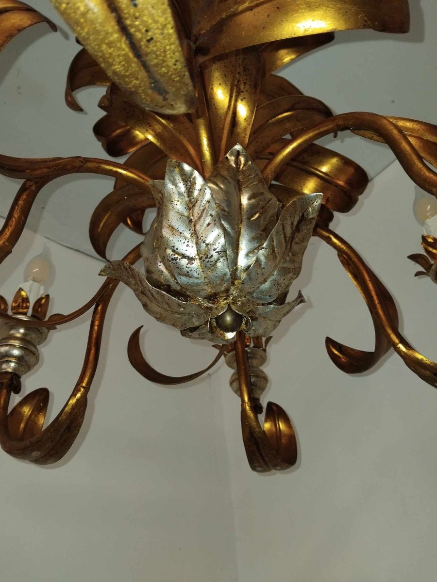 Large Hollywood Regency Chandelier With 6 Arms, 1960s/70s-photo-8