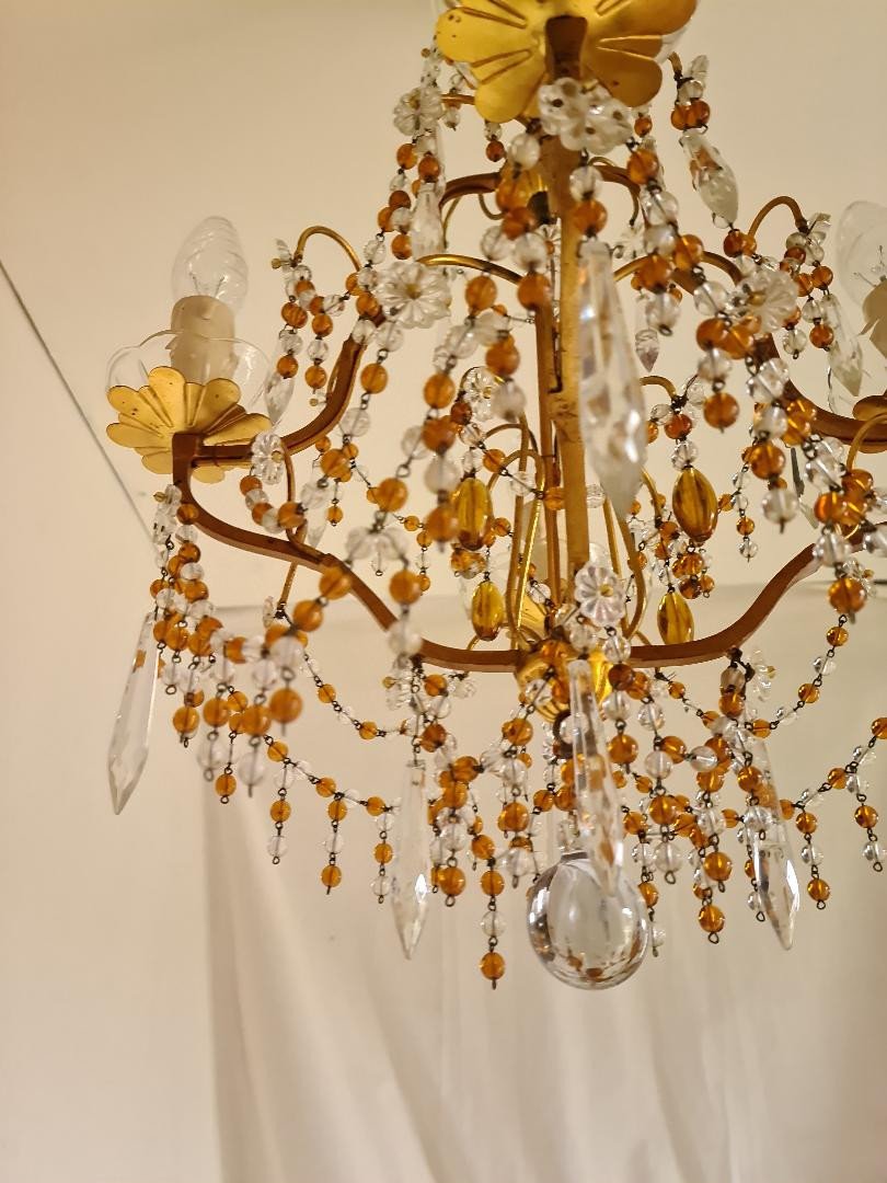 Small Cage Chandelier With 4 Lights-photo-1