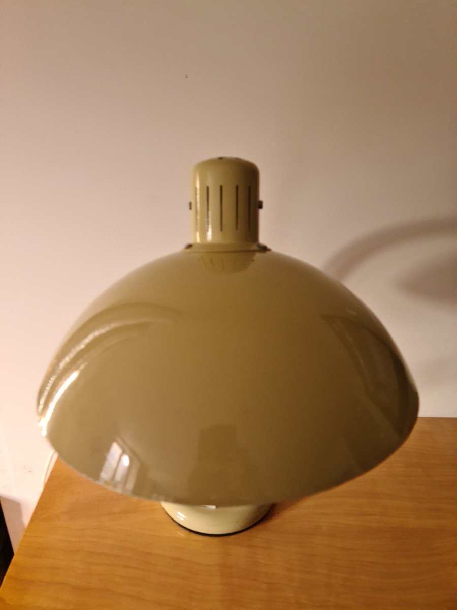 Large 50's Lacquered Sheet Table Lamp-photo-1