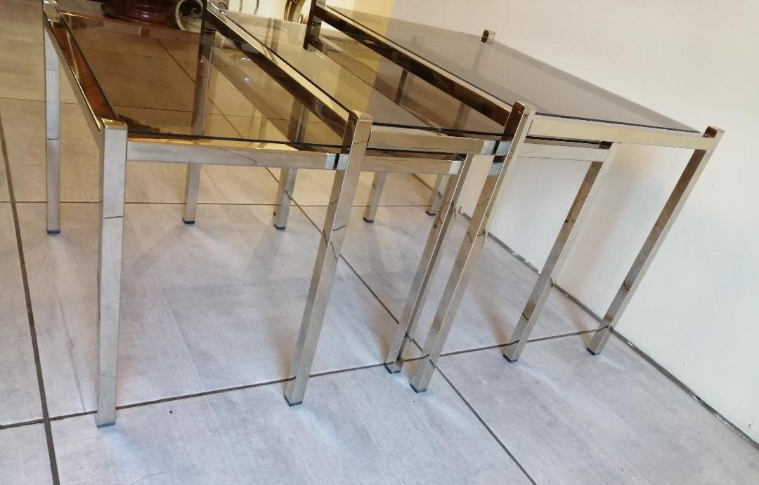 Suite Of 3 Nesting Tables 70s-photo-7