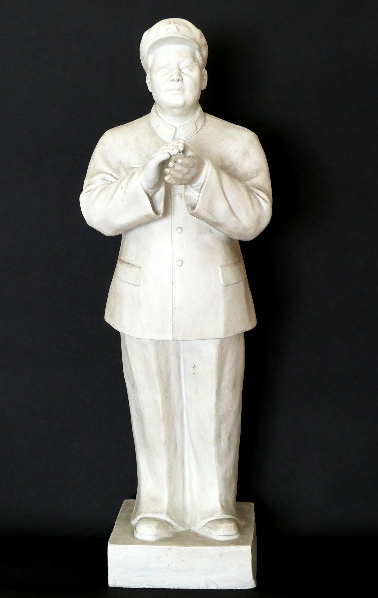 Mao - Grande Sculpture En Biscuit-photo-3