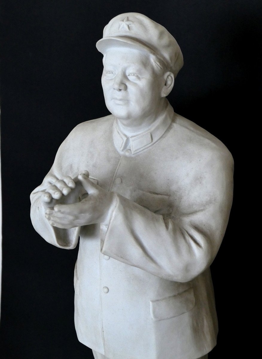 Mao - Grande Sculpture En Biscuit-photo-4