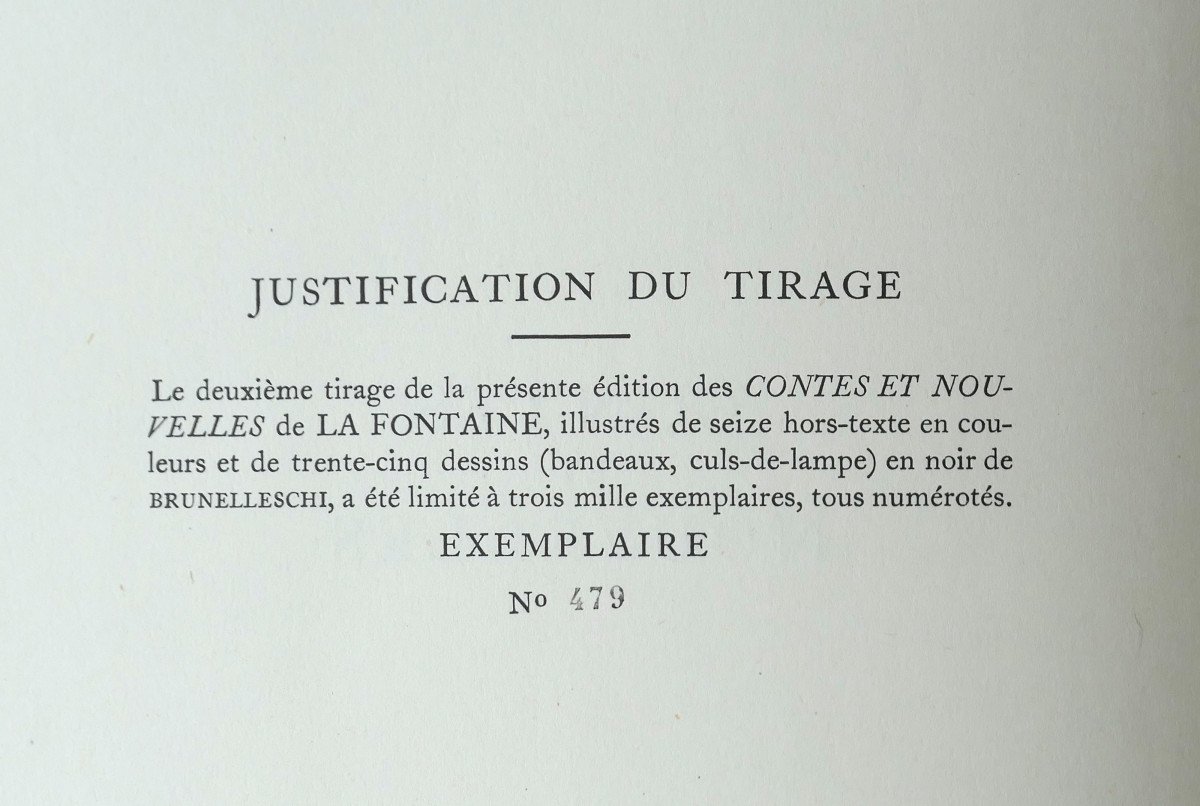 La Fontaine - «contes Et Nouvelles» - Edition Illustrée - Numérotée-photo-3