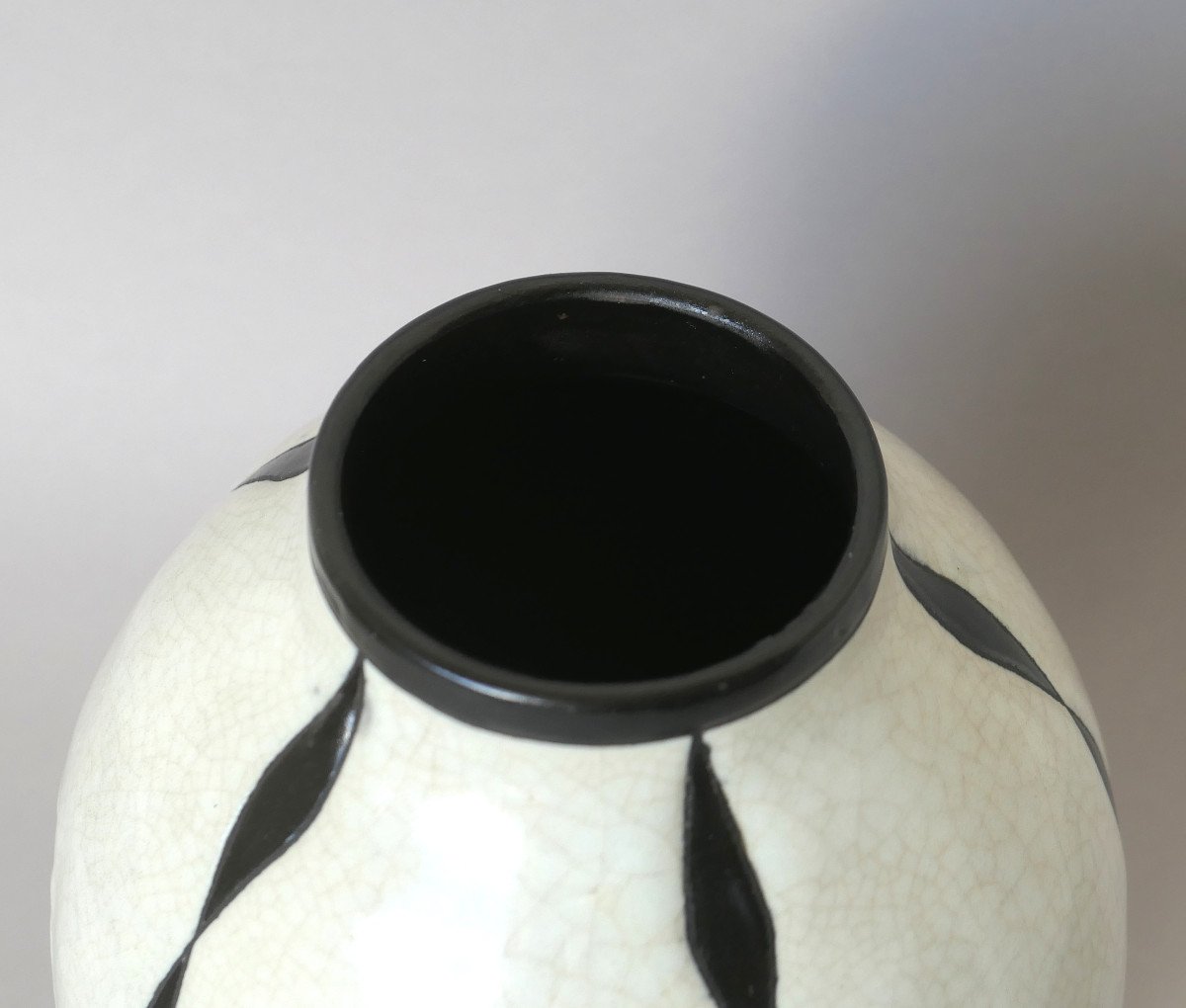 Charles Catteau - Vase En Grès Africaniste - Décor D821-photo-2