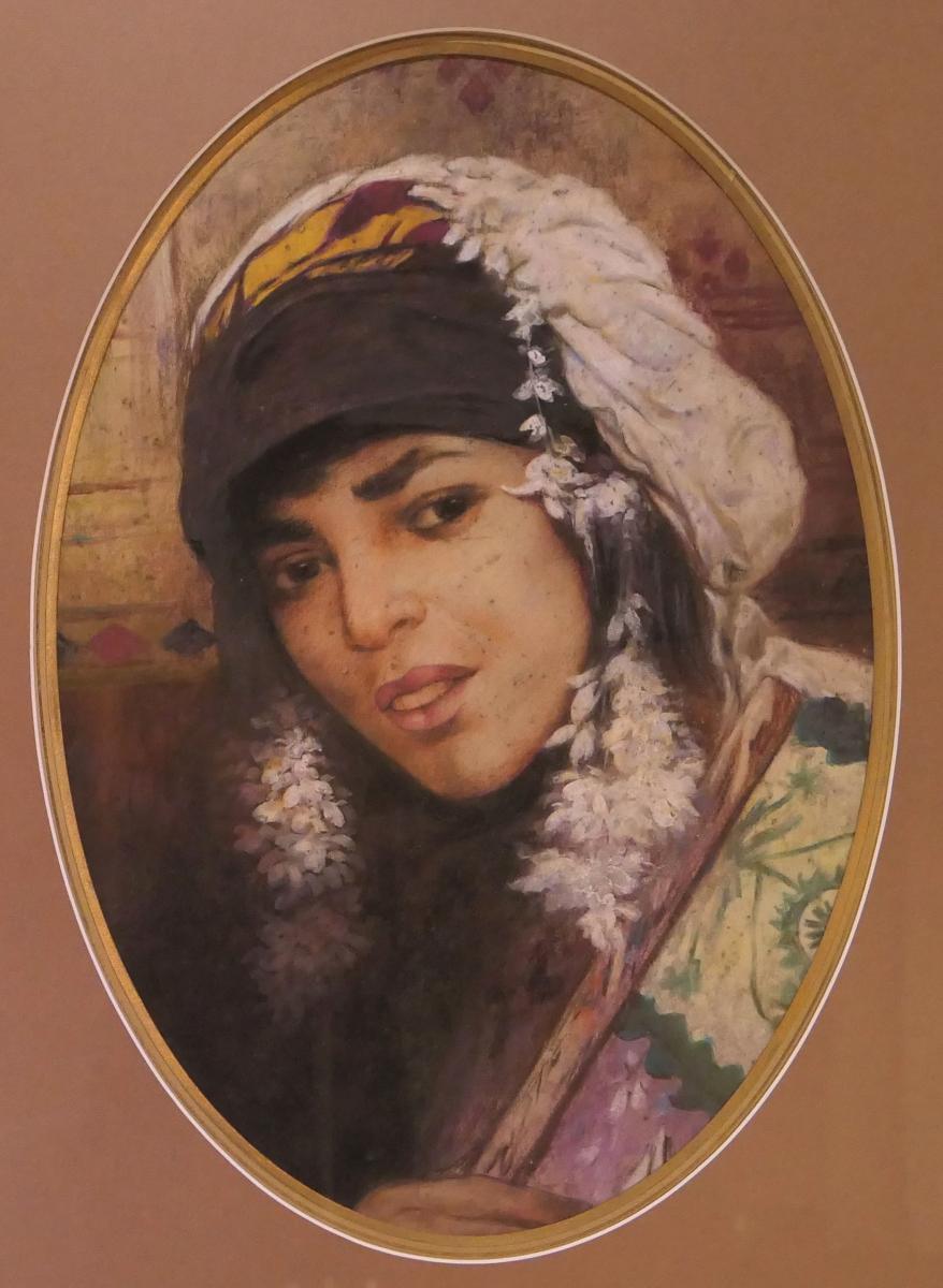 Pastel "portrait De Femme Berbère"