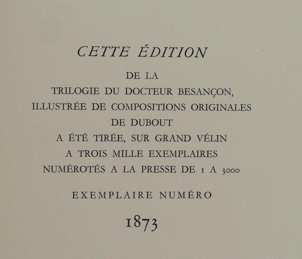 Dr Besançon « la Trilogie » - Illustré Par Dubout (3 Volumes)-photo-1