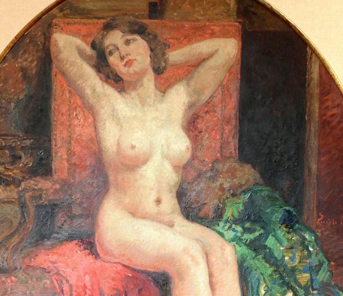 Emile Baes "nude In The Painter's Workshop"-photo-3