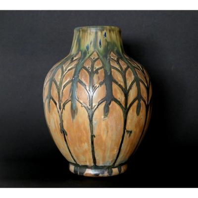 Stoneware Vase - Charles Catteau - Africanist Decor