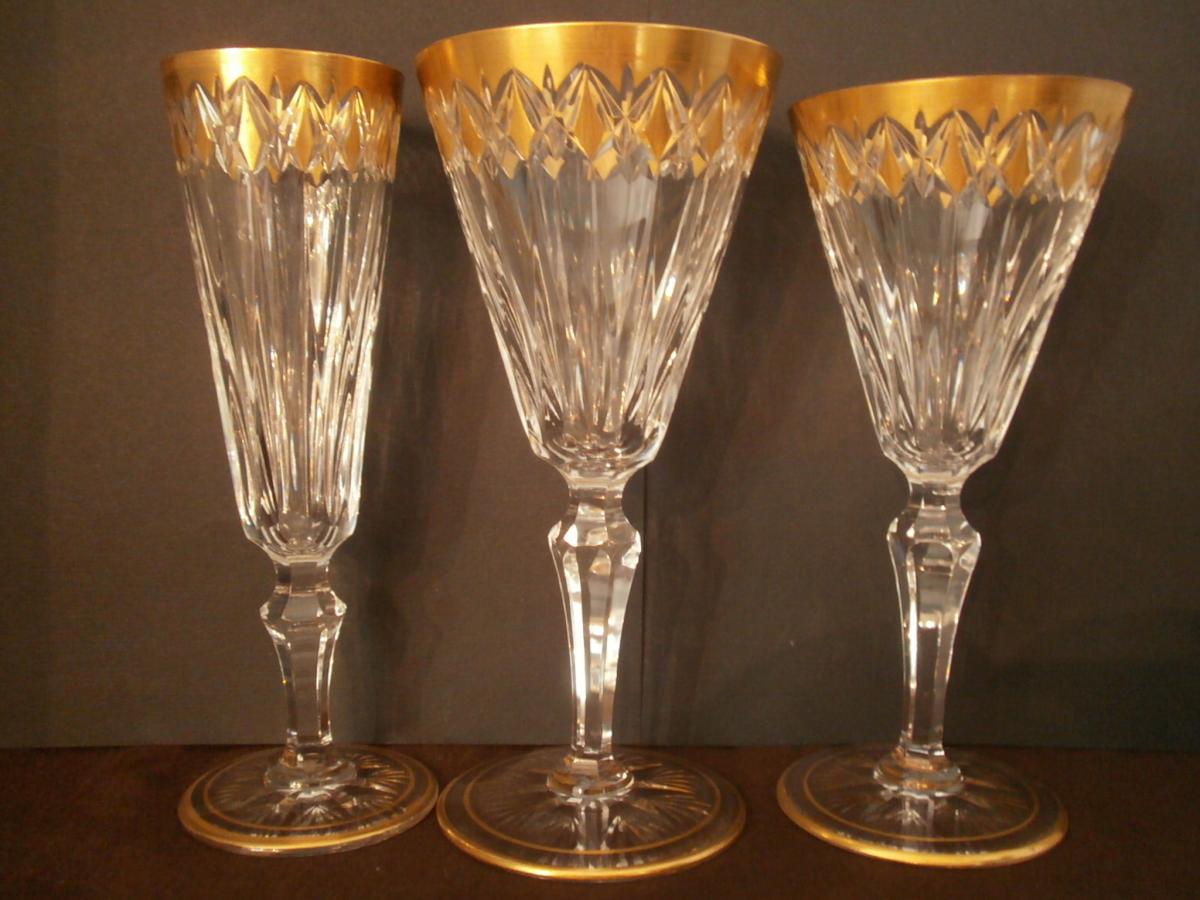 Saint-louis - Arles - Gold - 6 Champagne Flutes